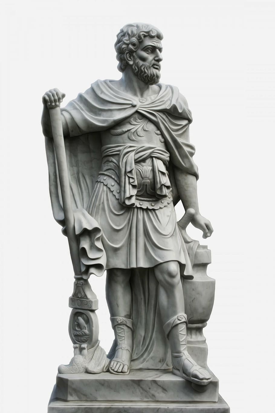 hercules statue, male, roman, statue, isolated background, detail, cutout, sculpture, monument, famous Place