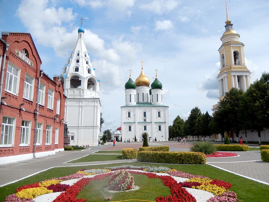 church, temple, orthodox, bell, golden dome, russia, kolomna, religious, built structure, building exterior