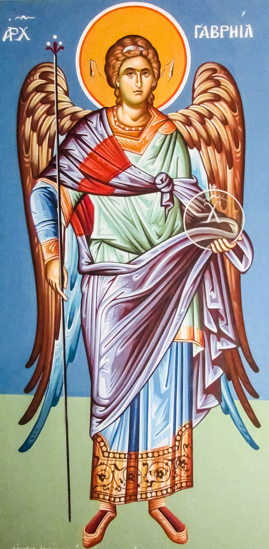 Gabriel, Angel, Religion, Heaven, Wings, guardian, iconography, church, orthodox, cyprus