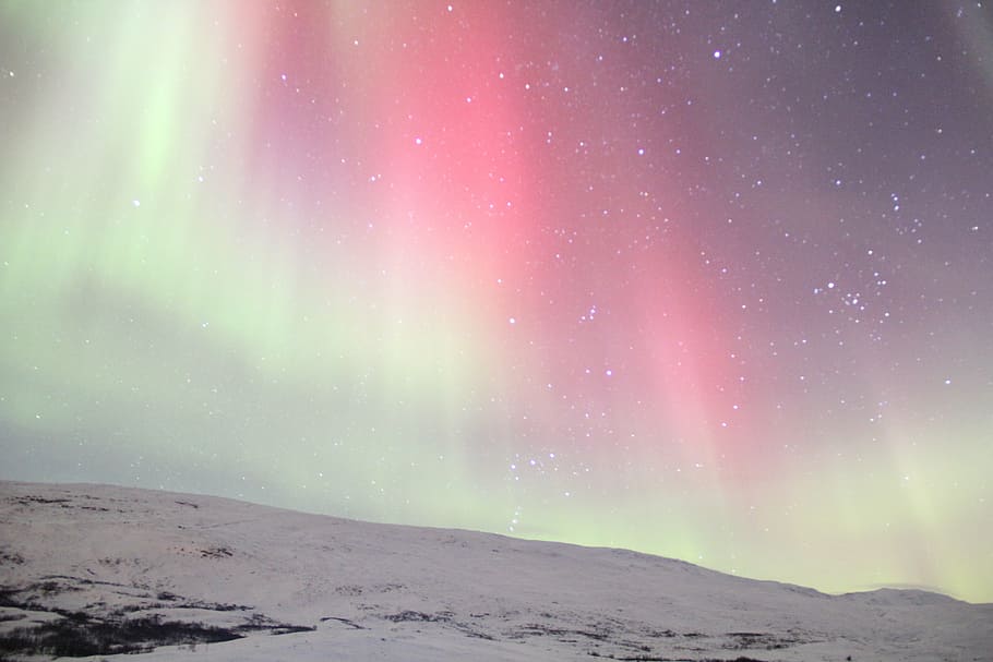 foto cahaya aurora, swedia, lampu utara, tembakan nyata, keindahan di alam, scenics - alam, langit, malam, bintang - ruang, ruang