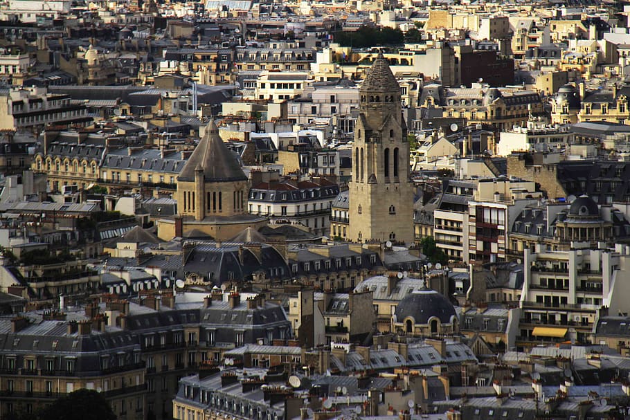 eiffel tower, river, paris, tourism, architecture, landmark, city, aerial, aerial view of eiffel tower, historic
