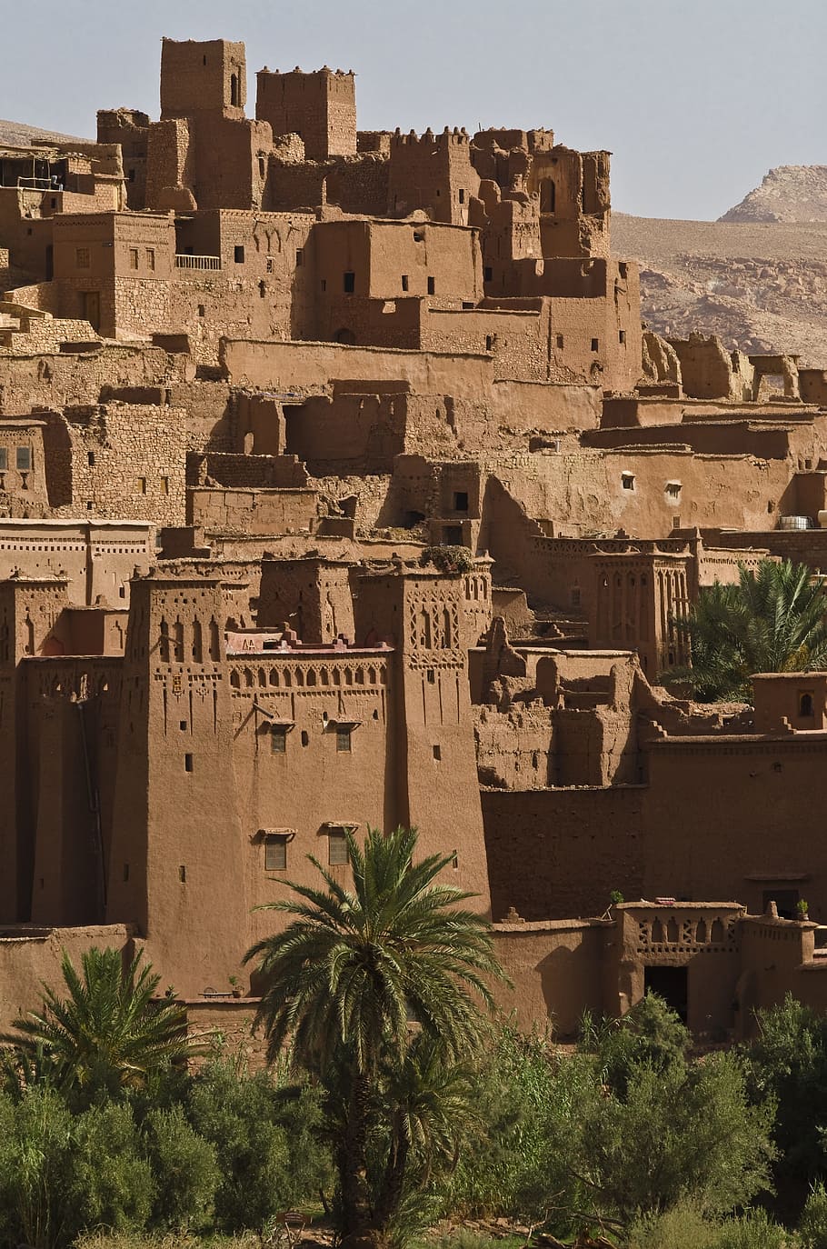 Ait, Desert, City, Oasis, ait ben haddou, desert city, oasis town, world heritage, old ruin, history