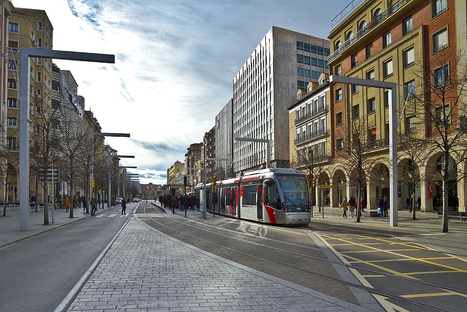 tram, transport, urban, city, architecture, building exterior, built structure, transportation, mode of transportation, street