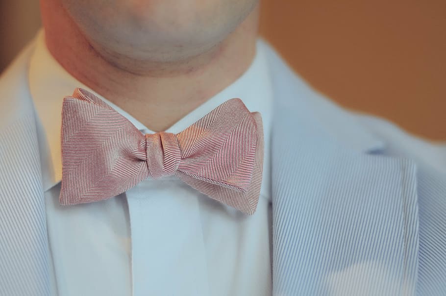 homem, cinza, paletó, vermelho, gravata borboleta, gravata, moda, elegante, estilo, elegância