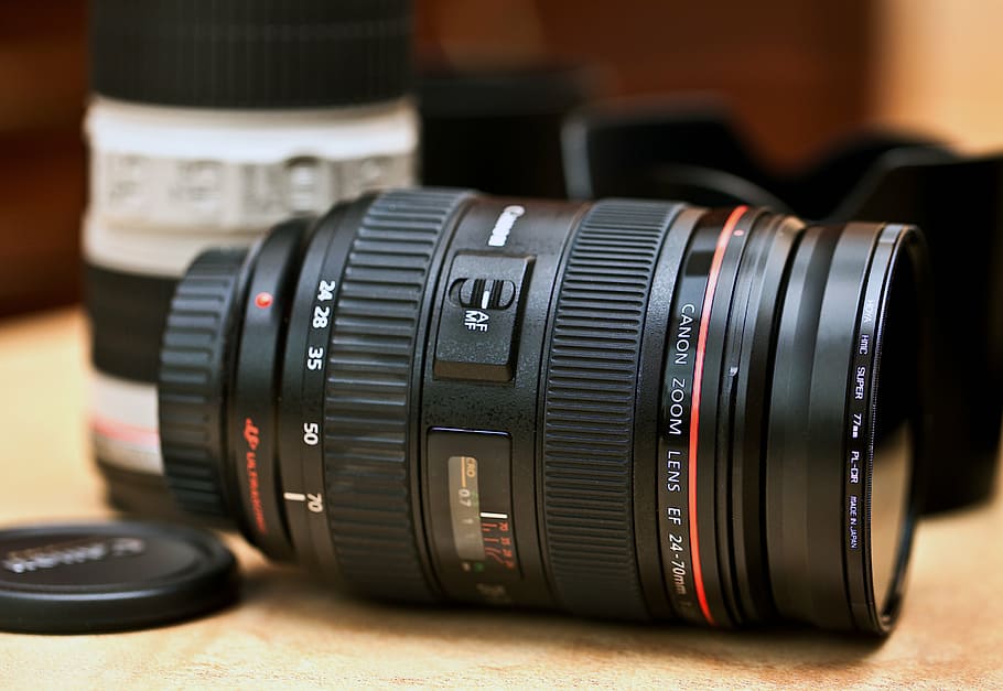 selective, focus photo, black, canon camera lens, lens, canon lens, zoom lens, camera optics, lenses, photo equipment