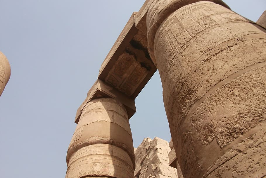 columnar temple, egypt, luxor, places of interest, pillar, imposing, monument, large, pharaoh, temples of Karnak