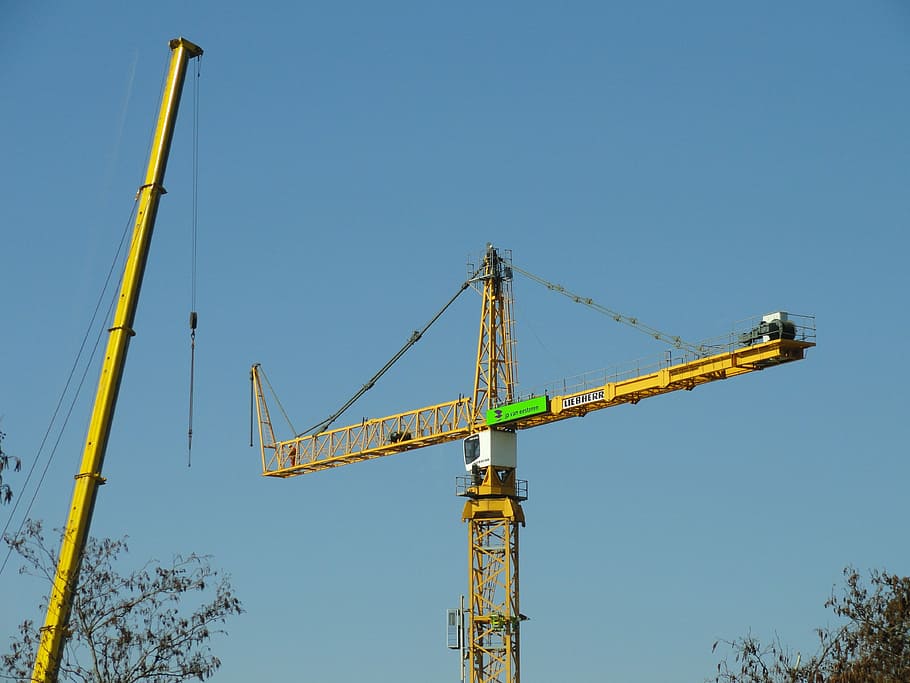 crane, assembly, liebherr, tower, construction, site, structure, equipment, machinery, crane - construction machinery