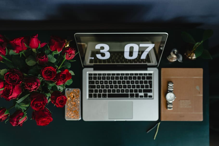 office desk table, red, roses, Office, Desk, Table, Red Roses, female, flowers, rose