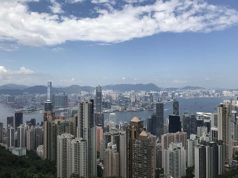 victoria peak, hermosa, viajes, tour, hongkong, ciudad, edificio, asia, famoso, exterior del edificio
