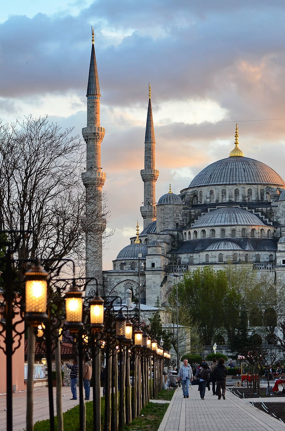 mesquita, istambul, islão, turquia, arquitetura, pôr do sol, cidade, minarete, famoso lugar, turquia - Oriente Médio