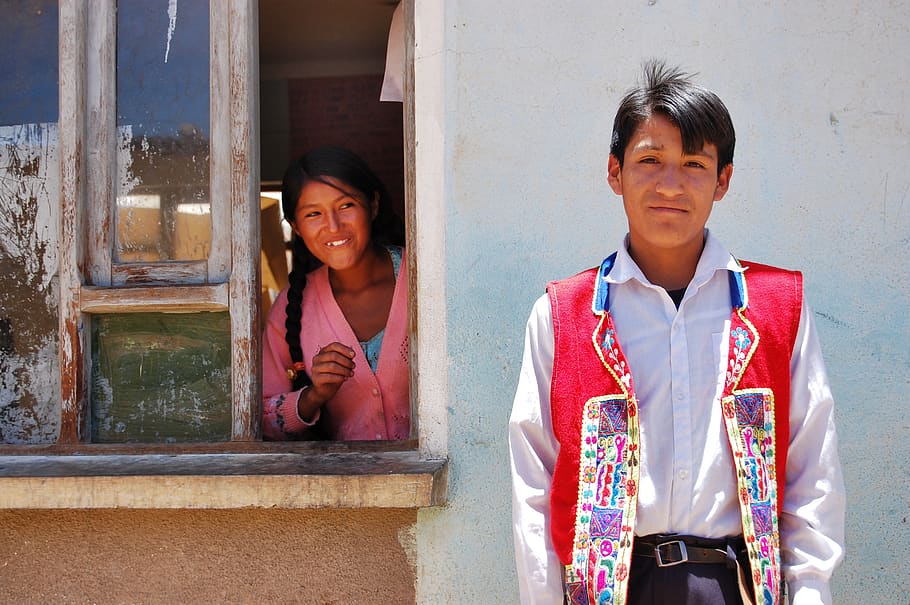 bolivia, education, gender, indigenous, students, training, people, girls, architecture, two people