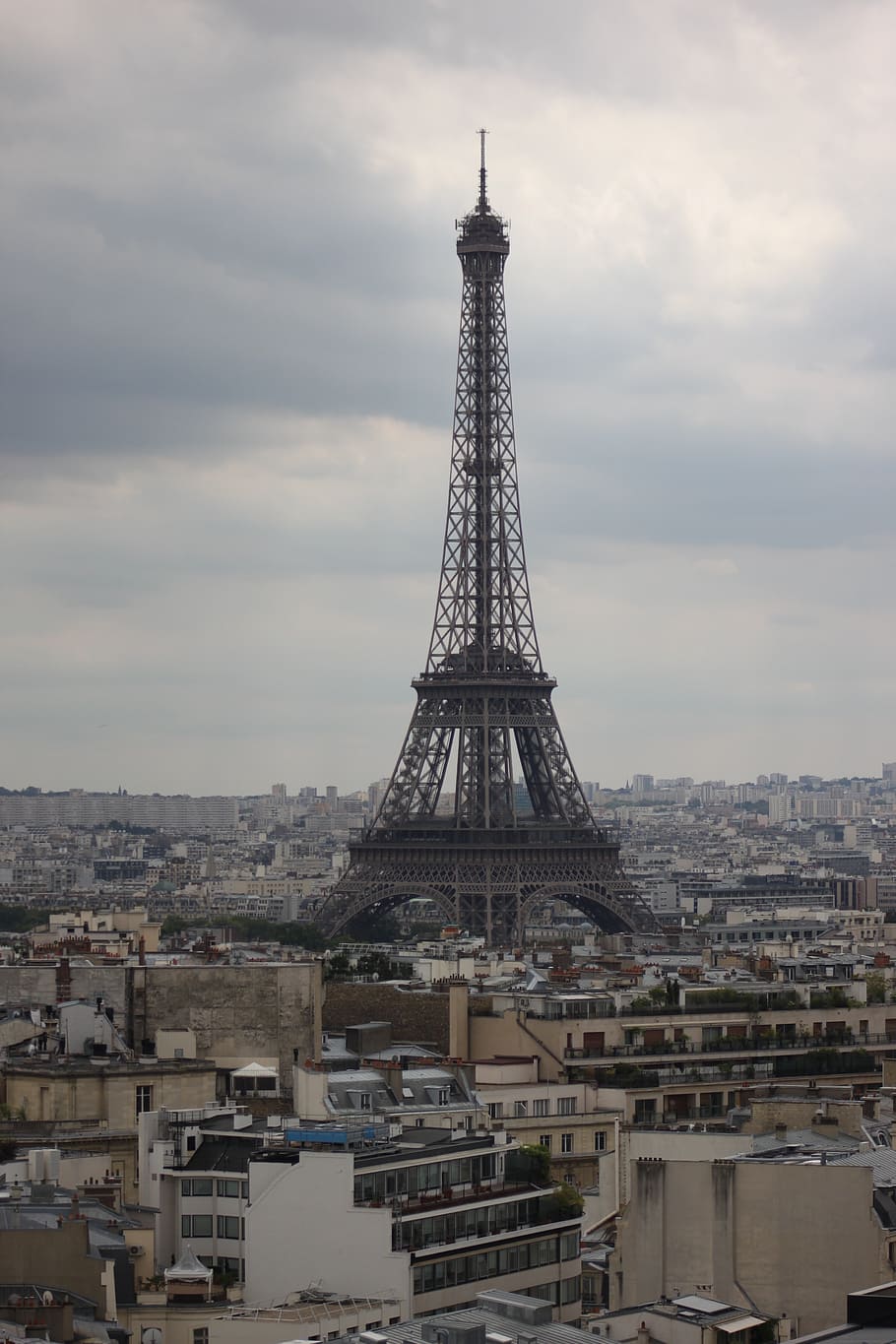 paris, torre, landscape, france, eiffel tower, architecture, sky, built structure, city, cloud - sky