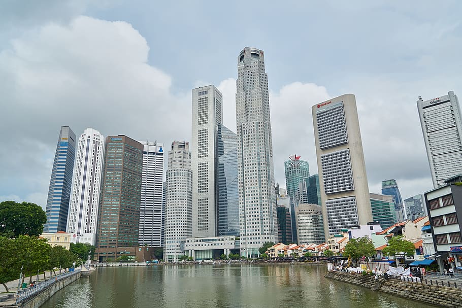 Singapura, cidade, arranha-céu, viagem, cingapura, arquitetura, asiática, bonita, construção, ótima