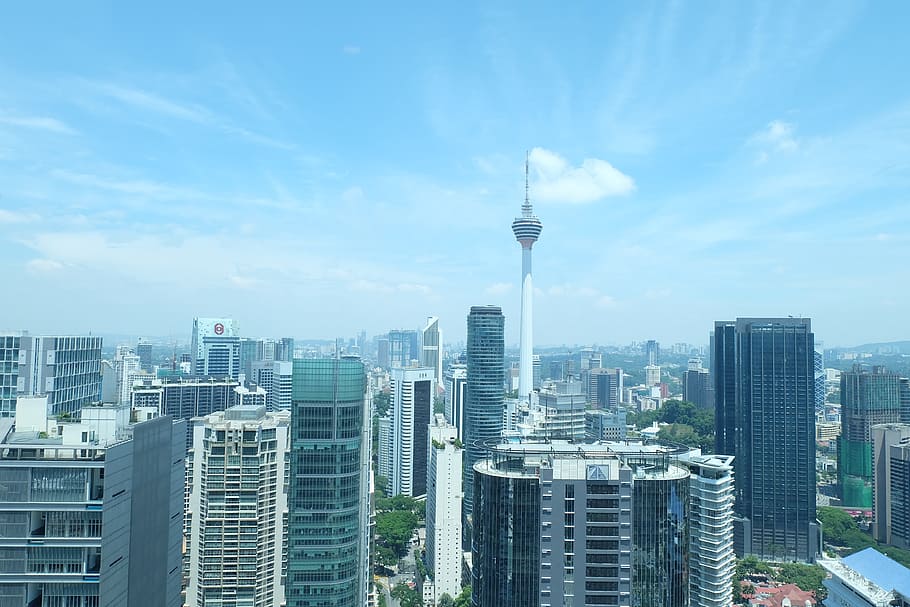 Kuala Lumpur, Skyline, Malaysia, tengara, pemandangan, klcc, arsitektur, gedung pencakar langit, kota, eksterior bangunan