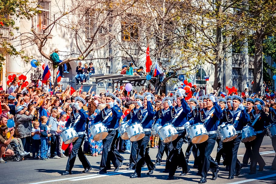 desfile durante el día, día de la victoria, sebastopol, desfile, feriado, 9maâ, desfile militar, rusia, victoria, 9 de mayo