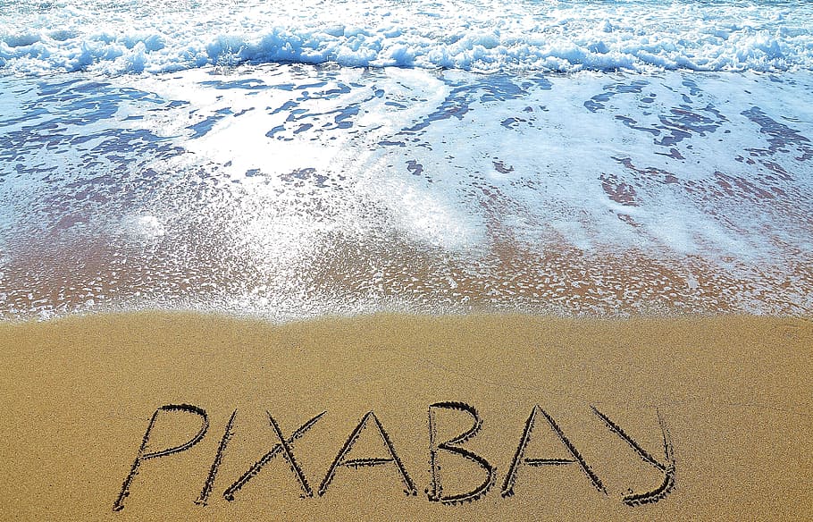pixabay text, seashore, pixabay, sea, sand, beach sand, ocean, water, sunlight, outside
