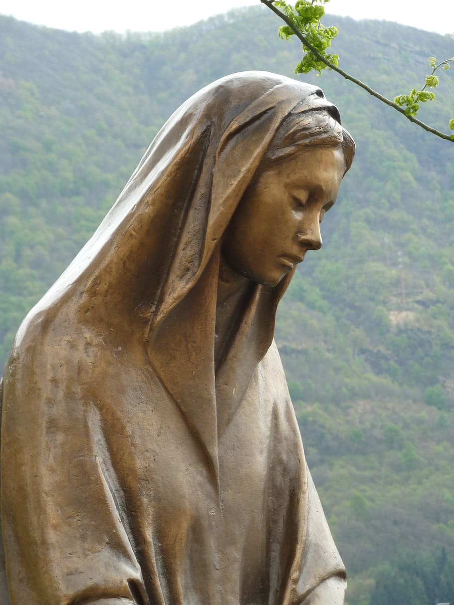 maria, virgin mary, mother of god, statue, sculpture, representation, human representation, art and craft, day, male likeness
