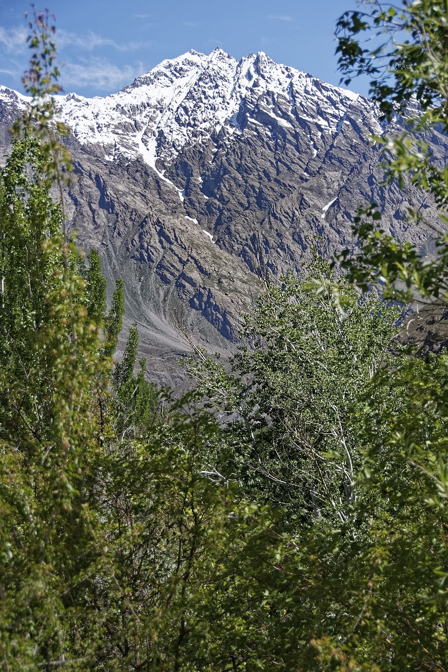 Tayikistán, provincia de montaña-badakhshan, pamir, altas montañas, paisaje, montañas, nieve, zona fronteriza, afganistán, la carretera de pamir