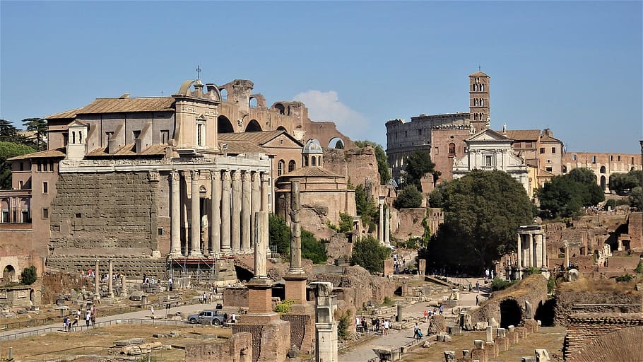 로마, 역사, 포럼, 제국, 건축물, 건물 외관, 과거, 고대의, 여행 목적지, 여행