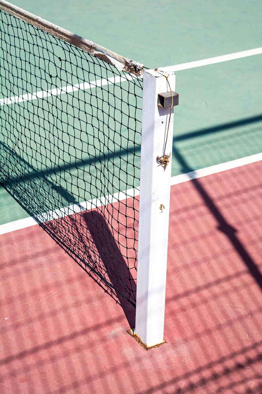 tennis, court, sport, field, net, sunny, net - sports equipment, day, sunlight, high angle view