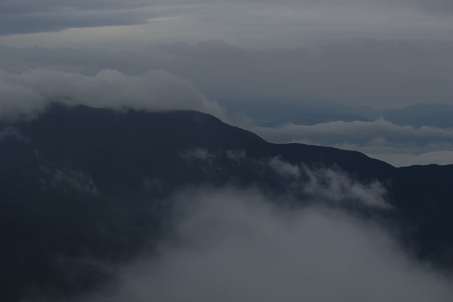 nagano, asahi, japan, partly cloudy, mountain, top, cloud - sky, beauty in nature, sky, scenics - nature