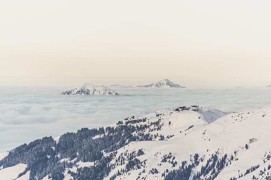 pico da montanha, coberto, neve, foto, nevado, estação, montanha, montanhas, colinas, falésias