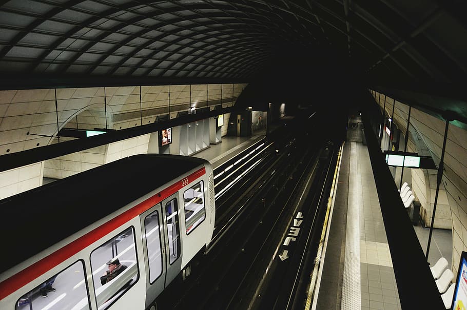 kereta bawah tanah, jejak, kereta api, stasiun, naik, transportasi, orang, transportasi umum, stasiun kereta bawah tanah, di dalam ruangan