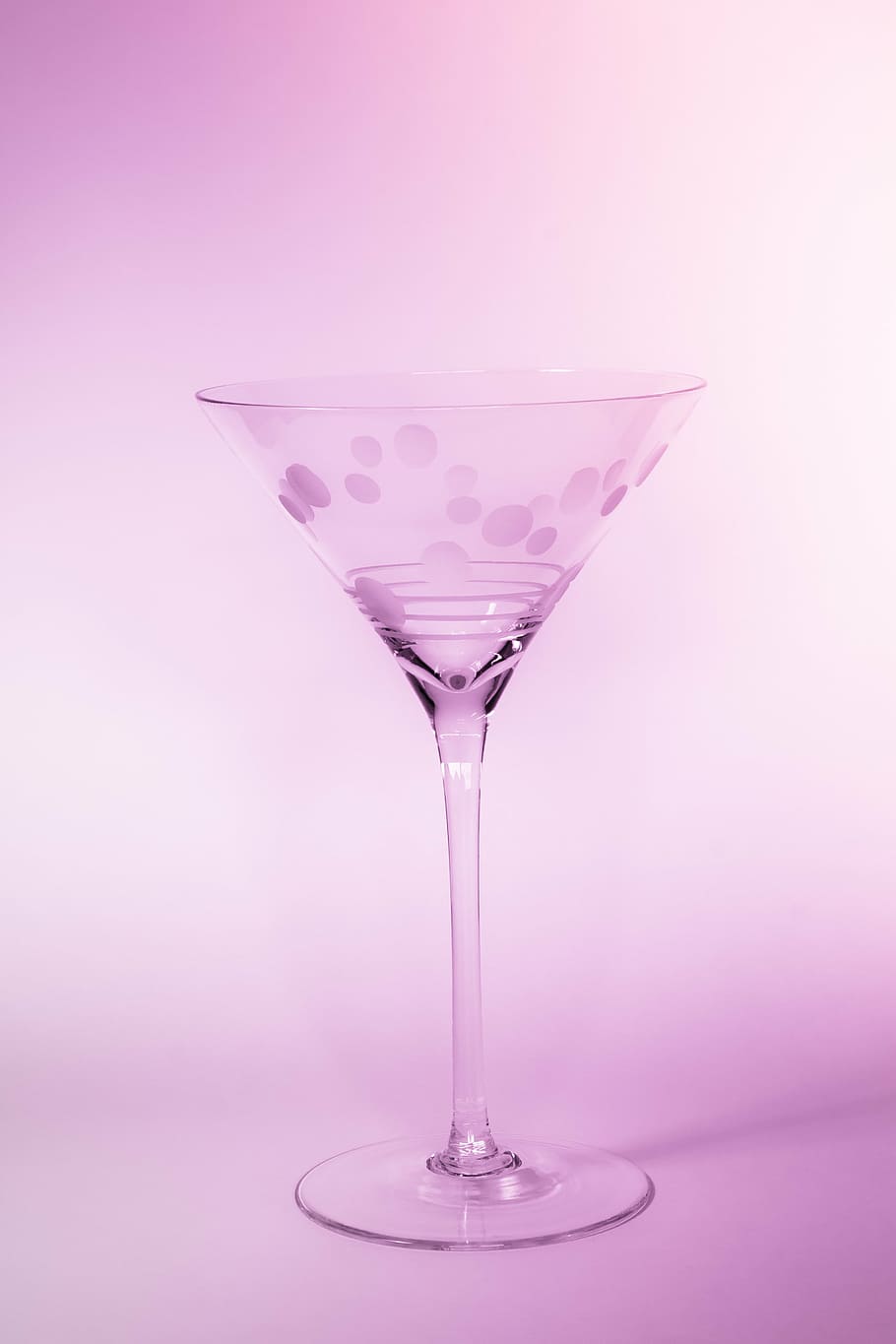 clear wine glass, glass, cocktail, pink, still life, drink, alcohol, martini, restaurant, cocktail glass