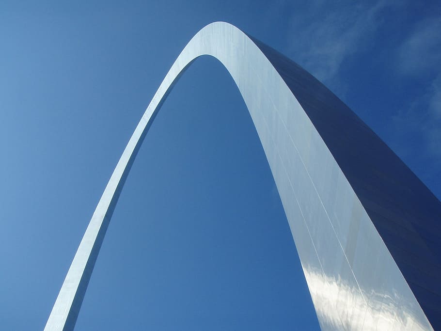 Gateway Arch, St. Louis, durante el día, Saint Louis, Gateway to the West, símbolo, arquitectura, memorial, Jefferson, Mississippi