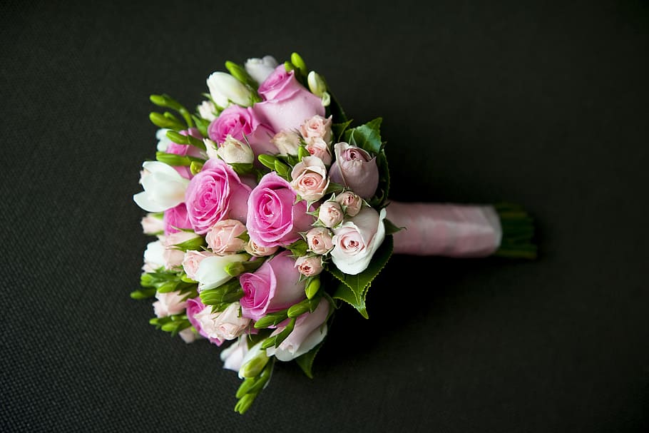 flores, boda, Manojo, varios, flor, ramo, rosa - Flor, celebración, amor, romance