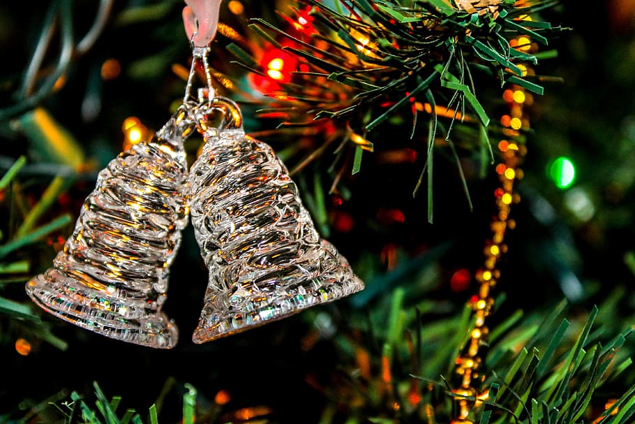 Sino, Árvore, Natal, Feriado, árvore, celebração, decoração, dezembro, alegre, estação