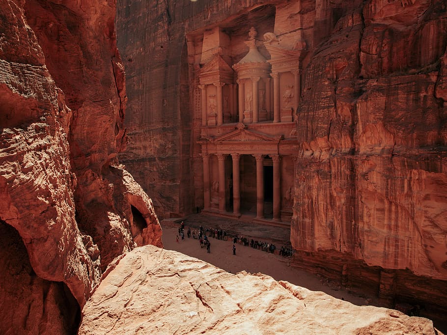 petra, jordania, desierto, camello, piedra, cañón, viaje, vacaciones, piedras, aventura