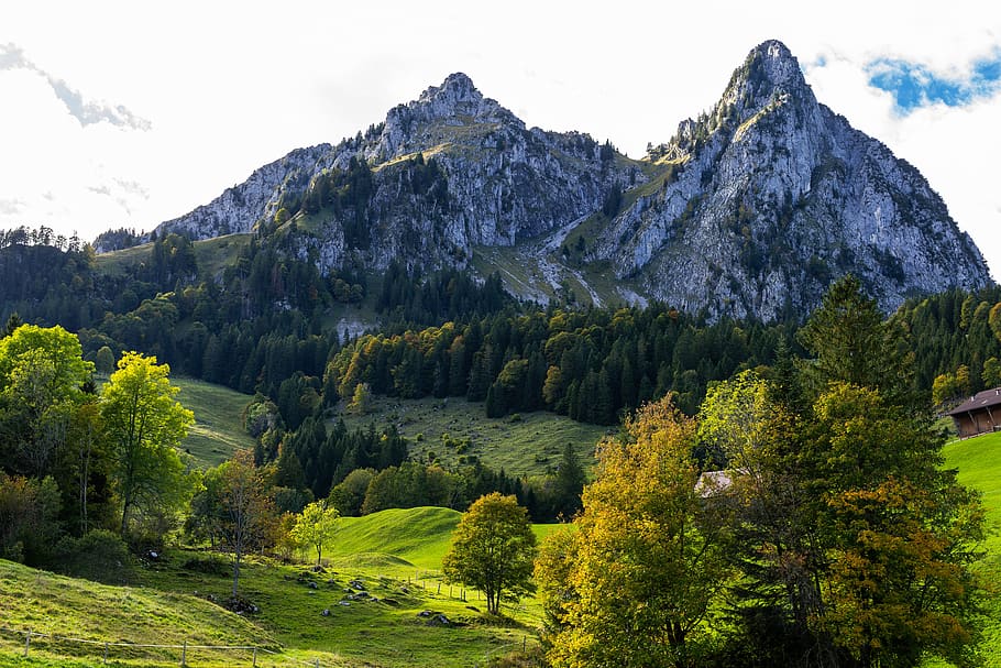 switzerland, wilayah mitos, alpine, pemandangan, alam, gunung, puncak, Panorama, musim gugur, rotenflue