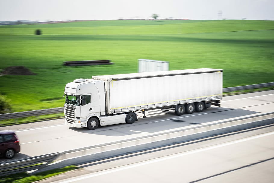 tir truck, motion, White, TIR, Truck, in Motion, Driving, Highway, business, cargo