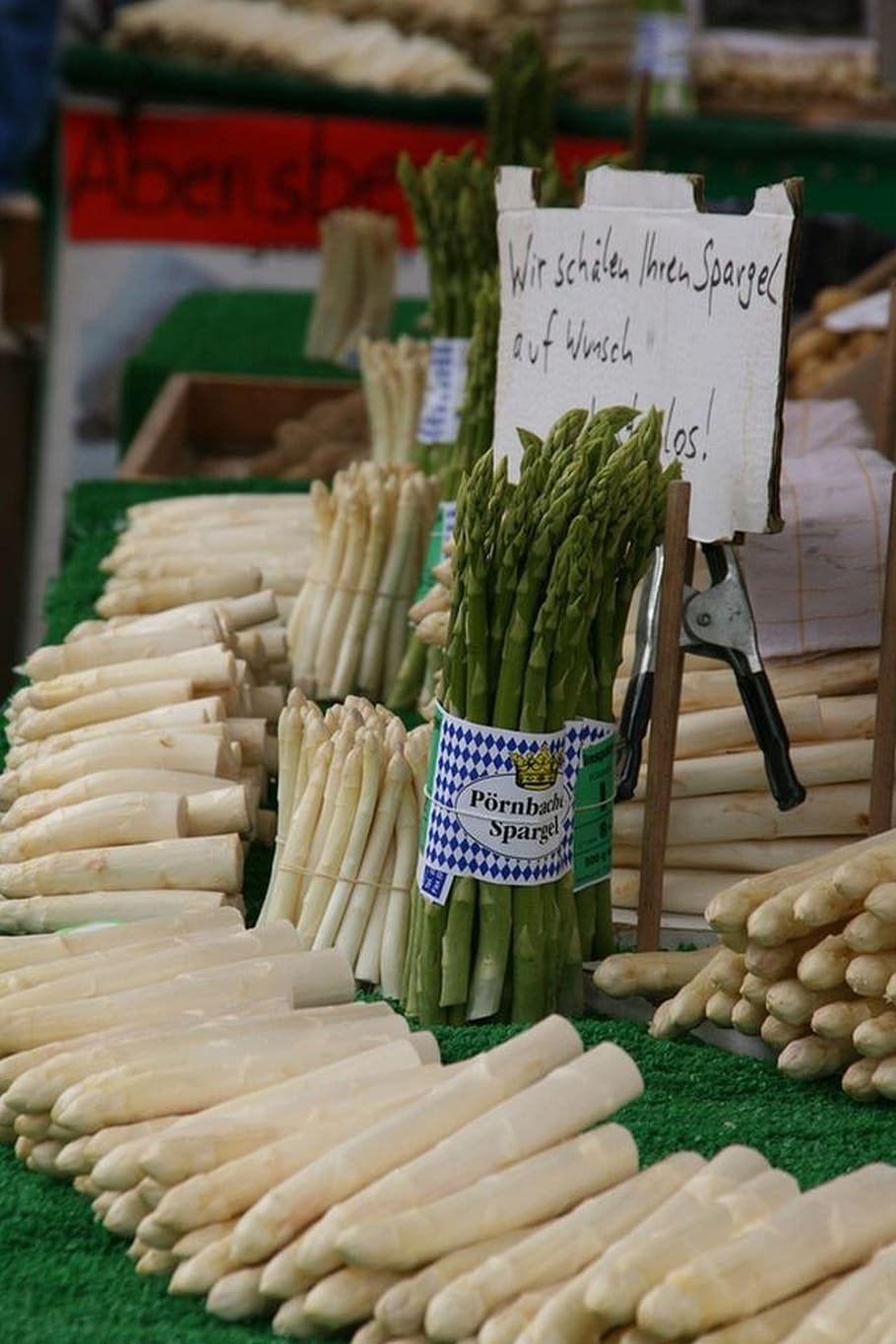 asparagus, sayuran, pasar, sehat, makanan dan minuman, makanan, ritel, kios pasar, makan sehat, kesegaran
