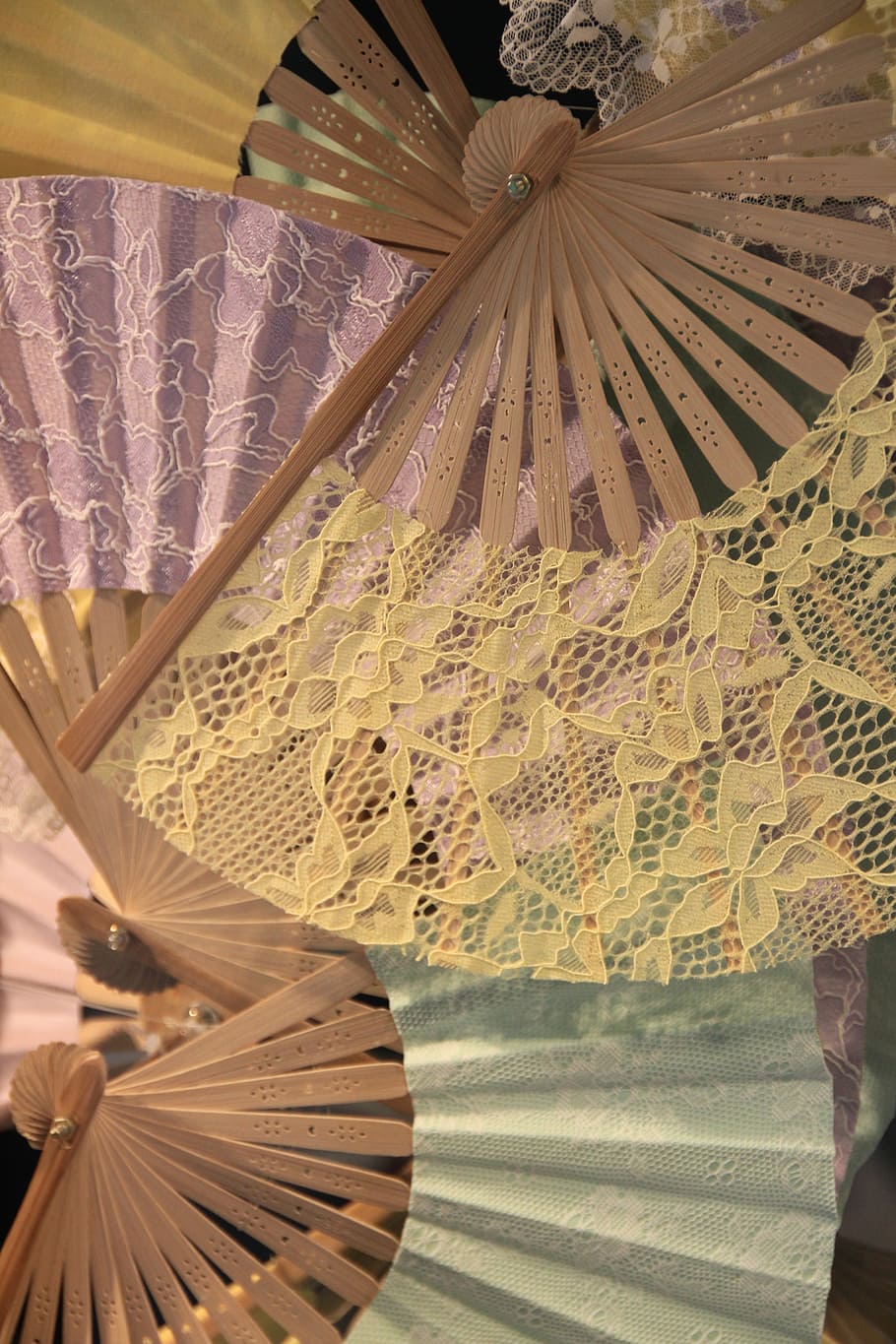subjects, silk, craft, arts crafts, asia, cultures, parasol, hand Fan, pattern, indoors