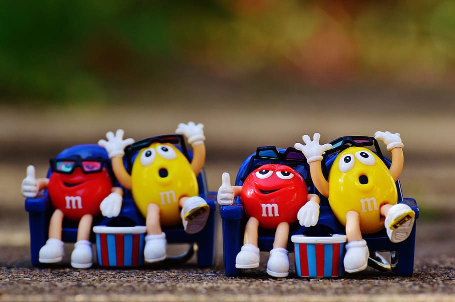 m m's, candy, funny, fun, 3-d glasses, toy, childhood, multi colored, representation, creativity