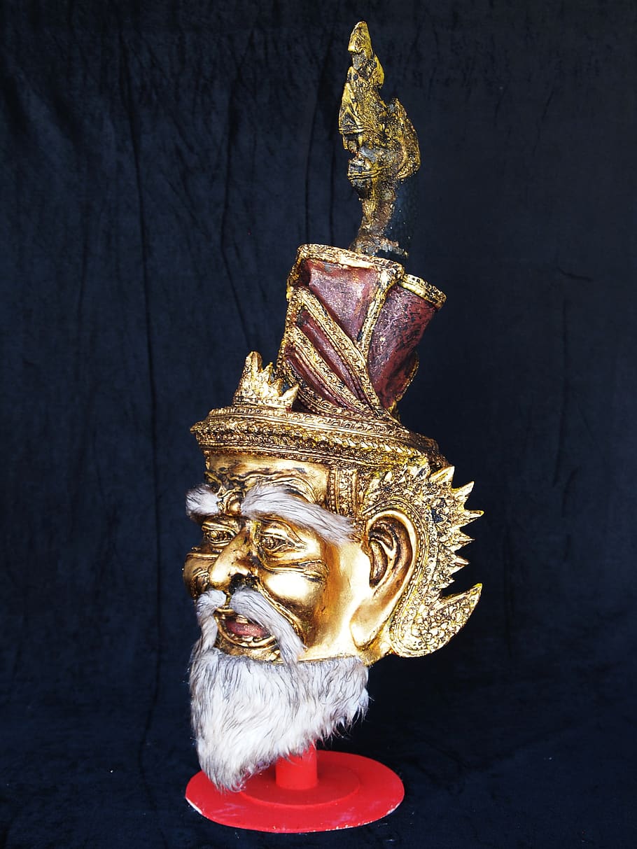 Naga, máscara, tailandés, arte y artesanía, representación, interiores, escultura, religión, creatividad, espiritualidad