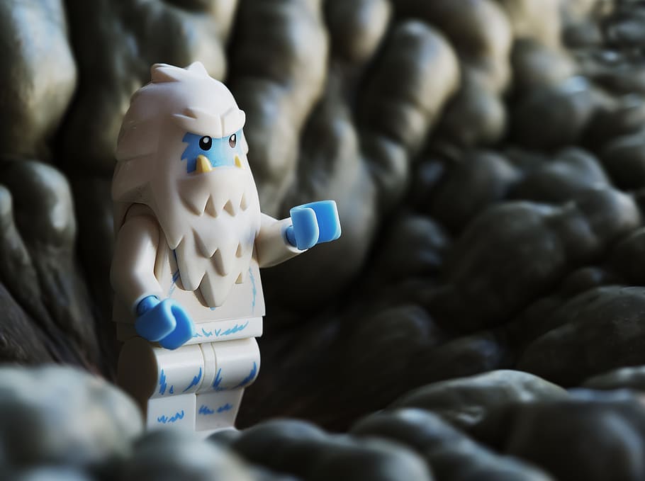 yeti, lego, monster, abominable, snowman, himalayas, myth, folklore, mystery, cave