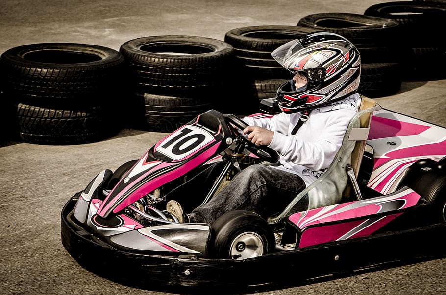 Gokart, Sports, Action, Umpteen, Motor, sports, action, speed, track, race, cards