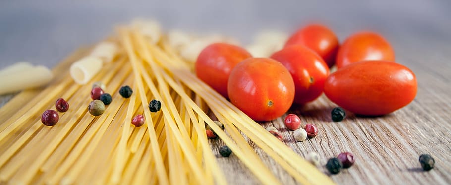 closeup, tomatoes, pasta, noodles, cook, tomato, eat, pepper, italy, colorful