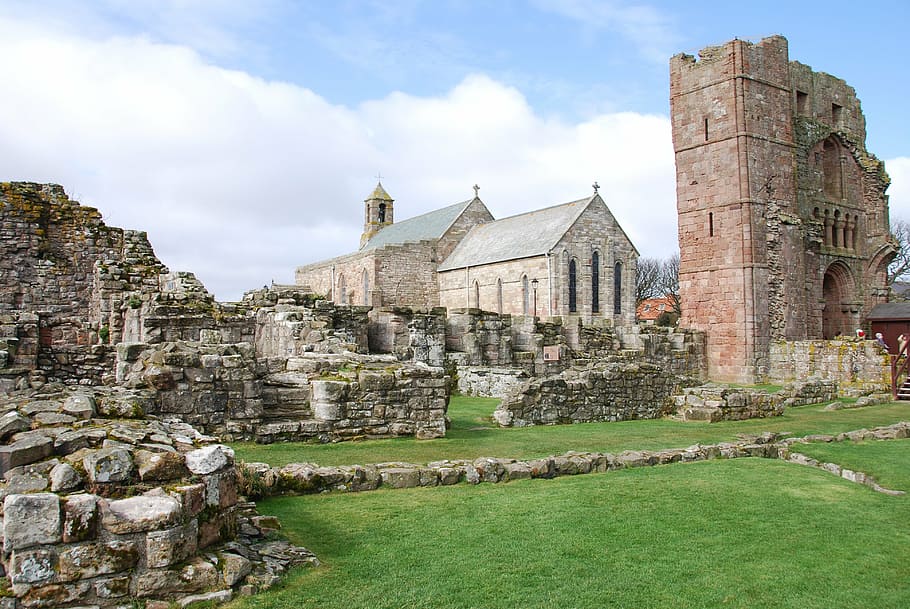church, lindisfarne, northumberland, worship, chapel, priory, religion, holy, built structure, architecture