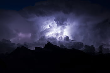 Lightning Bolt Nighttime Thunderstorm Flashes Night Weather Sky Forward Nature Storm Pxfuel