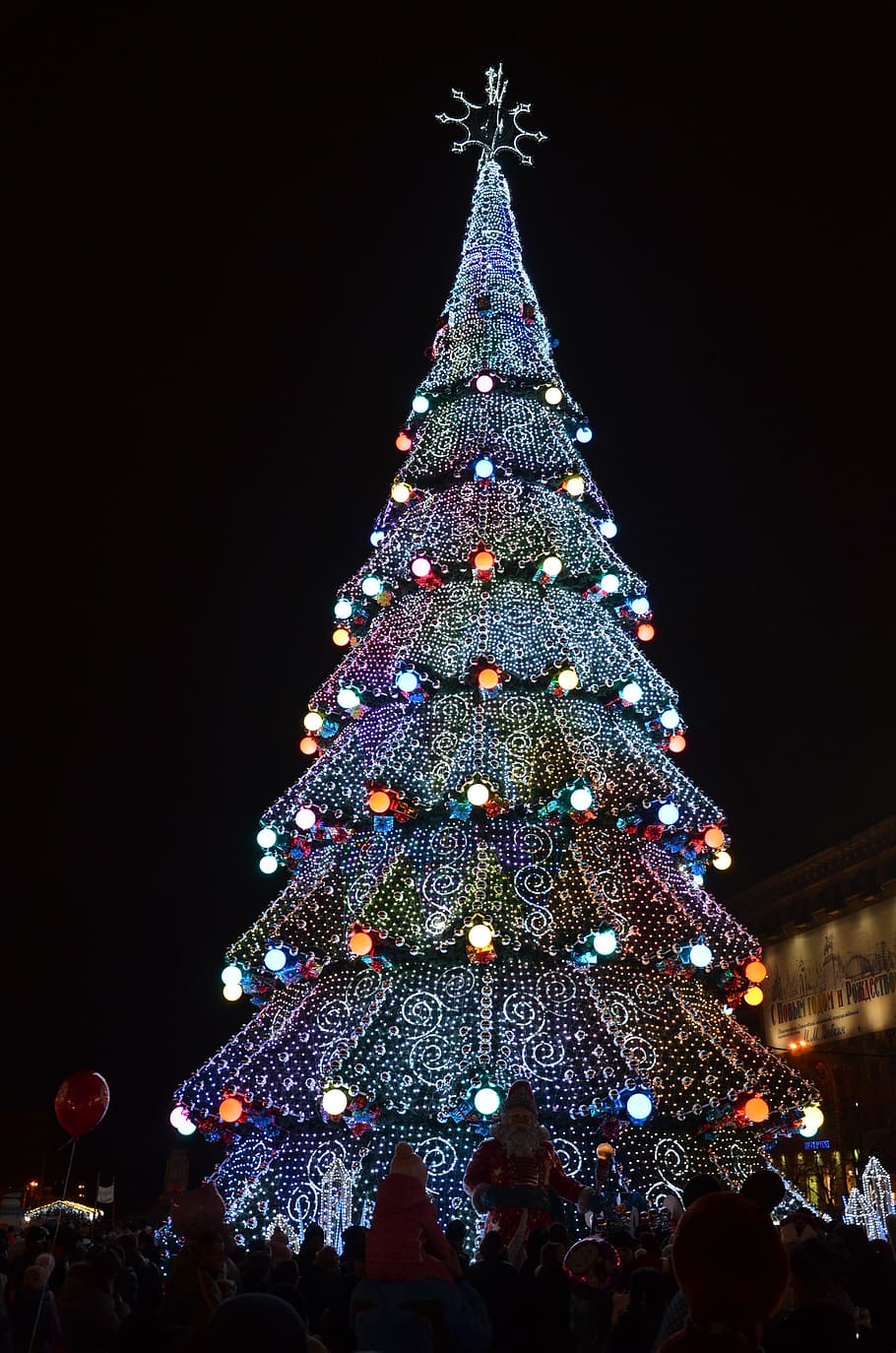 christmas, winter, christmas tree, no one, celebration, christmas decoration, holiday, tree, night, decoration