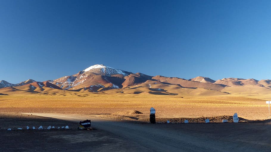 bolivia, desert, landscape, arid, atacama, andes, altiplano, uyuni, panorama, sky