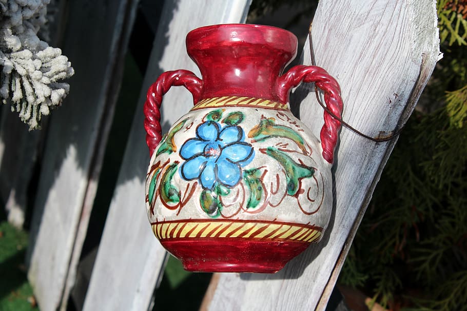 pitcher, decoration, traditional, folk art, no one, close-up, pattern, focus on foreground, art and craft, floral pattern