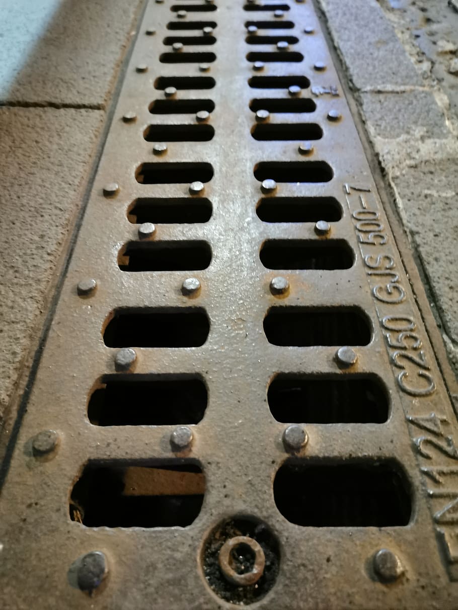 manhole, grateful, iron, grid, metal, steel, close-up, pattern, sewage, sewer