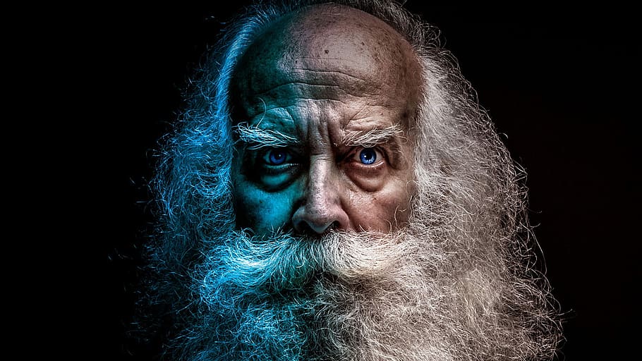 old, man, blue, eyes, Bearded, Old Man, blue eyes, bearded man, closeup, detailed