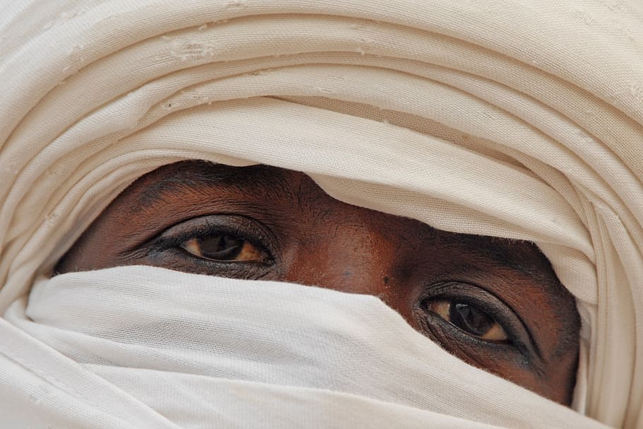 tunísia, beduíno, turbante, olhos, expressão, pessoa, parte do corpo, uma pessoa, parte do corpo humano, retrato