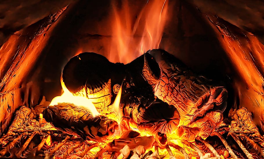 fogo, a chama, calor, lareira, energia, tabagismo, queima, madeira, combustível, aquecimento